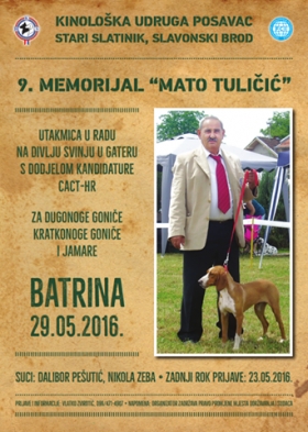 Kinološka udruga &quot;Posavac&quot; organizira 9. memorijal &quot;Mato Tuličić&quot;